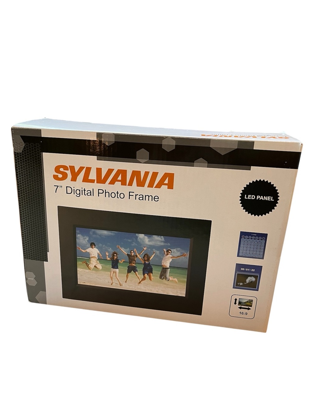 Sylvania 7" Digital Photo Frame - Black